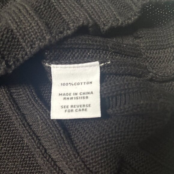 525 America Cropped Knit Oversized Crewneck Sweater Black Size M/L - Picture 8 of 8